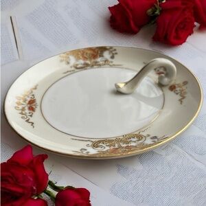 Noritake Morimura Hand-Painted Server Dish with Handle